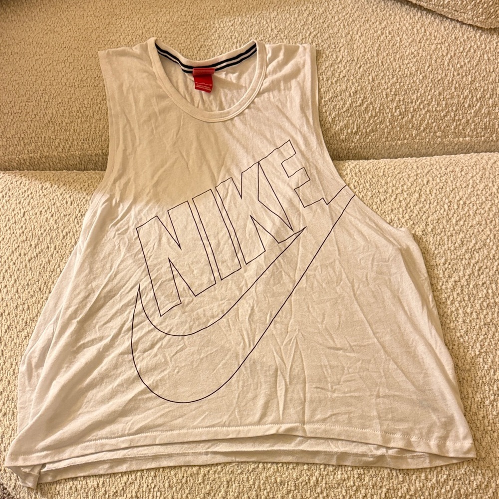 Nike Women's White Muscle Tee